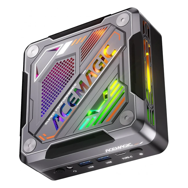 Acemagic Mini PC Gaming RGB AMD Ryzen 7 7840HS 32GB DDR5 1TB NVMe PCIe 4.0 SSD