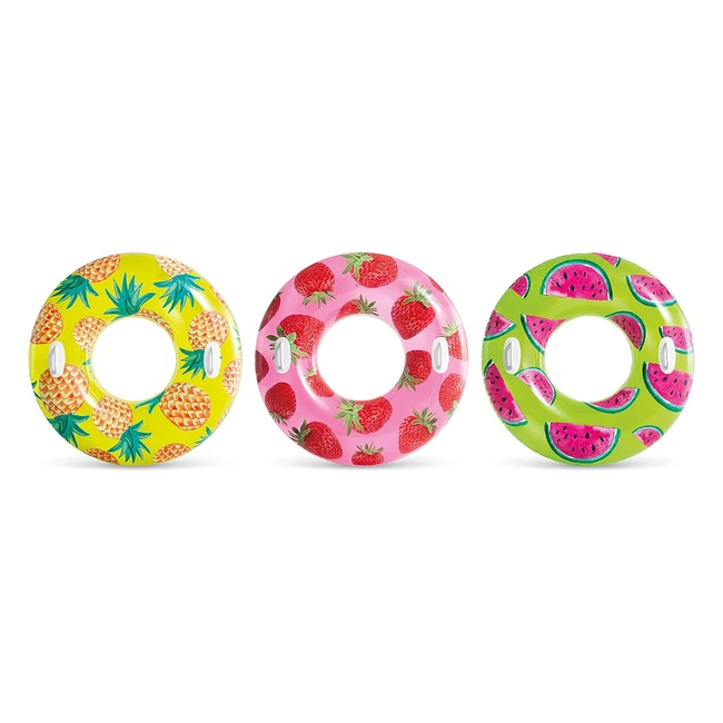 Intex Tropical Fruit Tubes - Erdbeer Ananas Wassermelone - 107 cm - 56261NP