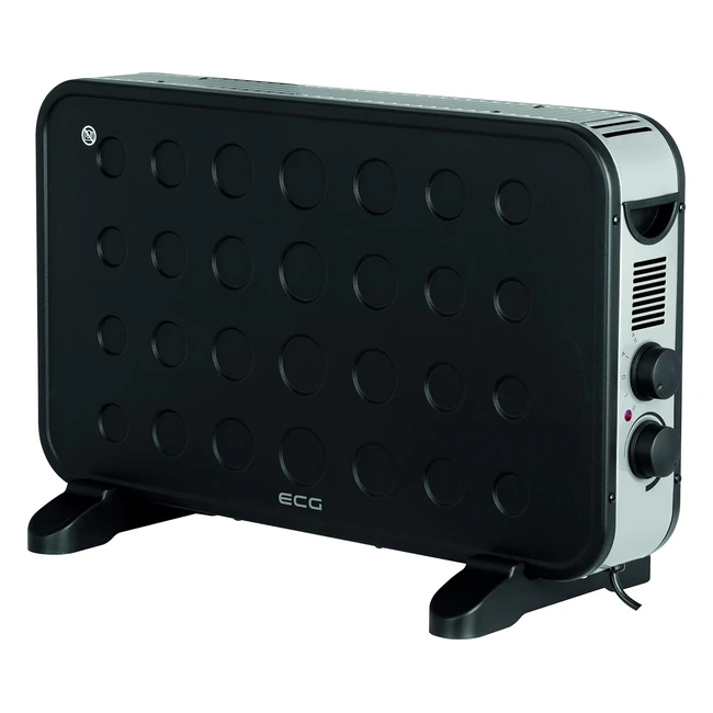 ECG TK 2070 Konvektor Heizgert Schwarz - Turbo Funktion 2 Ventilatorleistungs