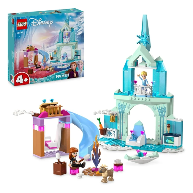 LEGO Disney Frozen Castillo Helado de Elsa - Palacio de Princesa de Juguete - 2 Figuras de Animales - Regalo Cumpleaños Niñas y Niños 4+