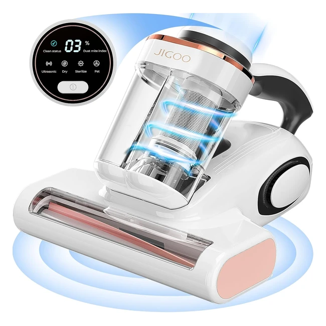 Jigoo J300 Milbensauger mit Staubmilbensensor und LED-Anzeige 500W - Entfernt 999 Allergene