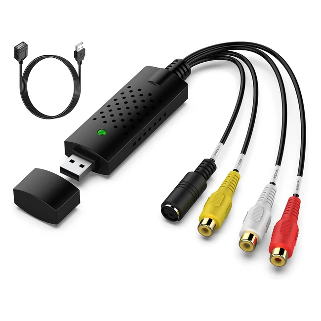USB Video Capture Card Device - Convert VHS Mini DV VCR Hi8 DVD to Digital - Mac