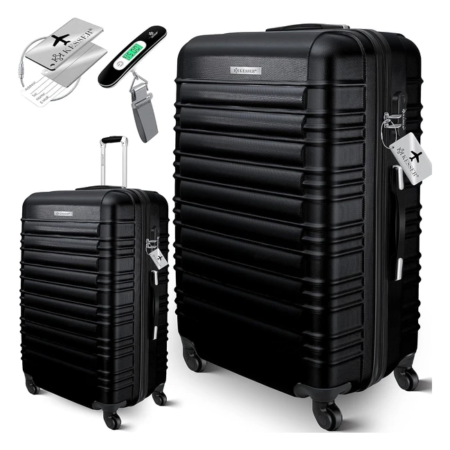Kesser Reisekoffer Hartschalenkoffer mit Waage Kofferanhnger Trolley Koffer Ko