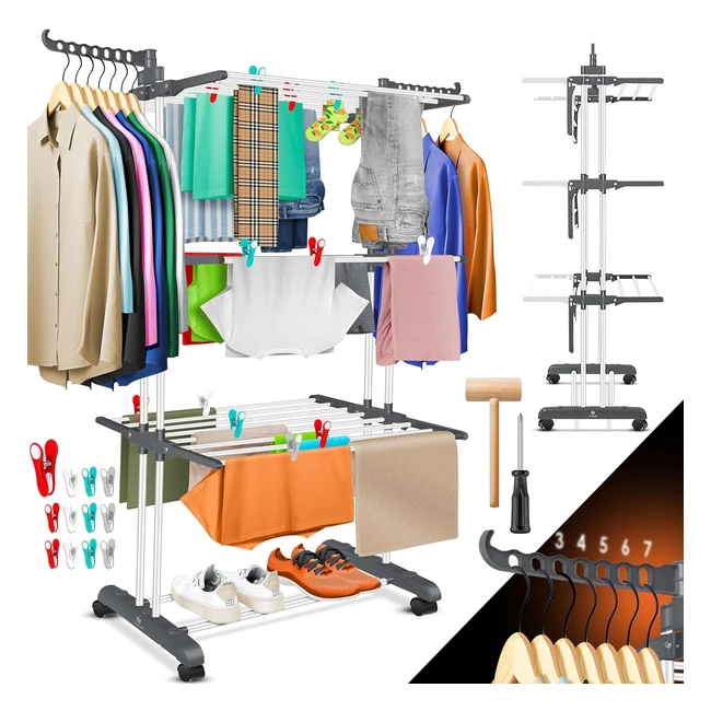 Kesser Wschestnder Turm mit Rdern platzsparender Wschetrockner fr Inne