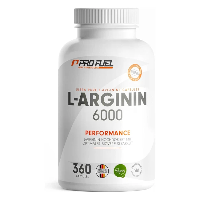 Vegan L-Arginin Kapseln 6000mg - Hochdosiert & Rein - Made in Germany