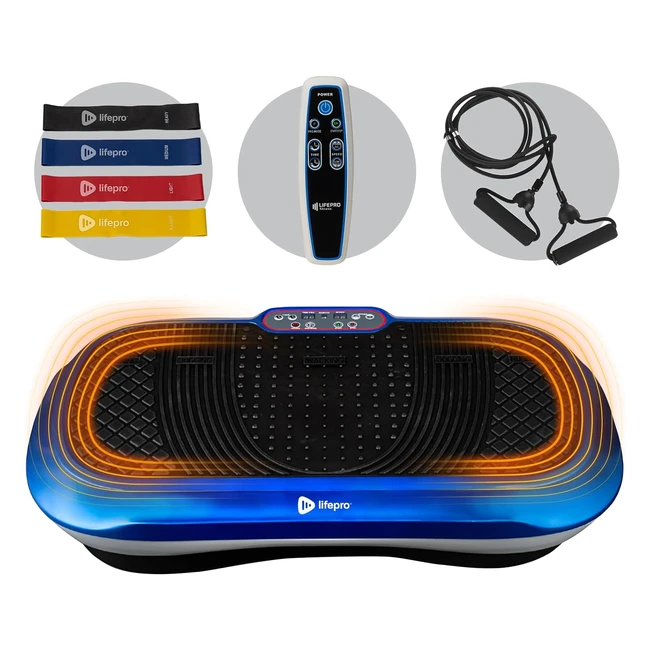 LifePro Vibration Plate Exercise Machine - Whole Body Workout Fitness Platform w/ Loop Bands - Home Training Equipment for Weight Loss & Toning