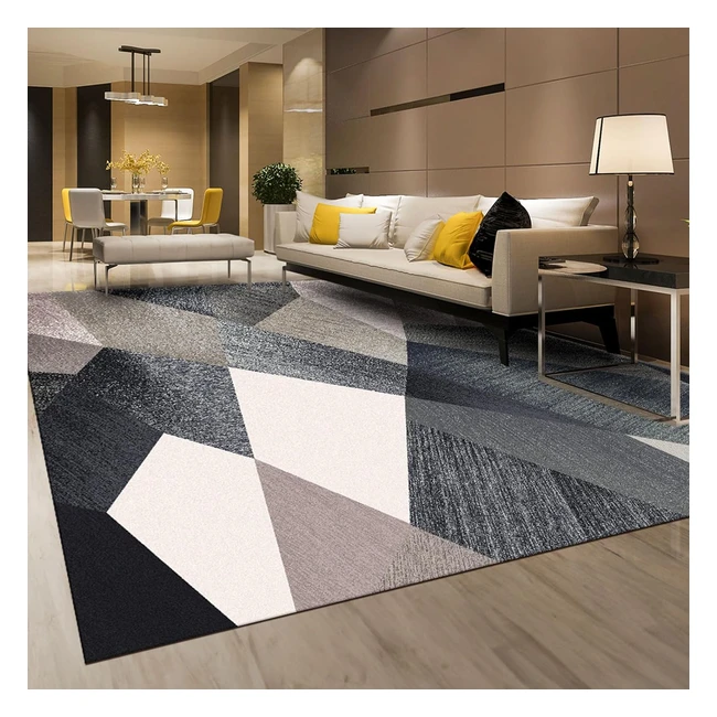 Homfine Alfombra Moderna 160x230 cm Verde Lavable Pelo Corto Antideslizante