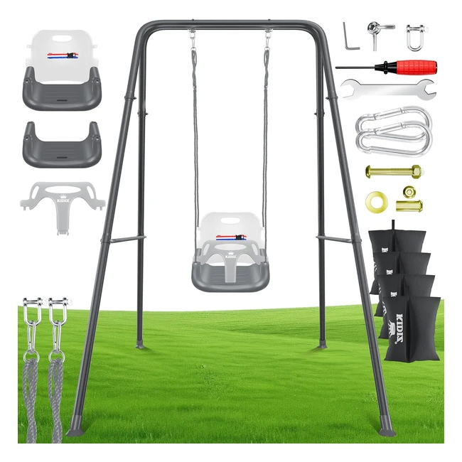 Kidiz Baby Schaukel mit Rahmen 3in1 Innen- und Auenschaukel fr Kinder mit Me