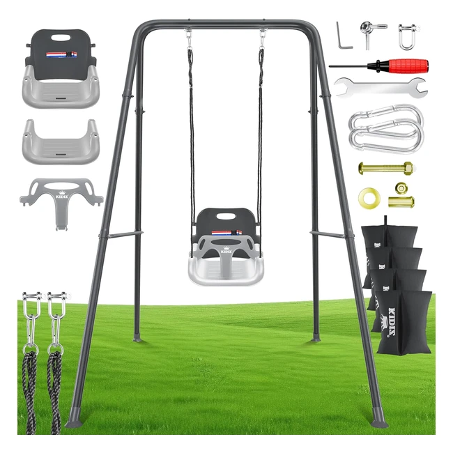 Kidiz Baby Schaukel mit Gestell 3in1 Innen- und Auenschaukel mit Metallstnde