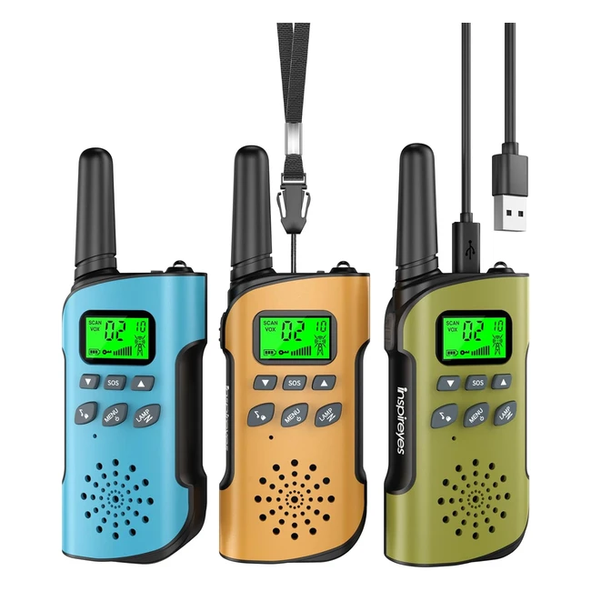 Walkie Talkie Ricaricabili Inspireyes 48 Ore 3 Km Lungo Raggio Bambini Regali Co