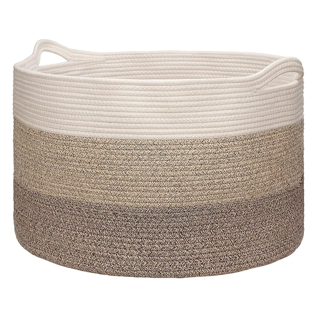 Cesto Portabiancheria Grande XXXL - Ajiteogy D55 x H35 cm - 88L - Corda de Algod