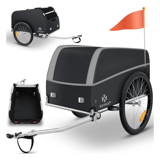 Kesser Fahrradanhnger Transportanhnger hoher Deichsel mit Kupplung inkl Abd