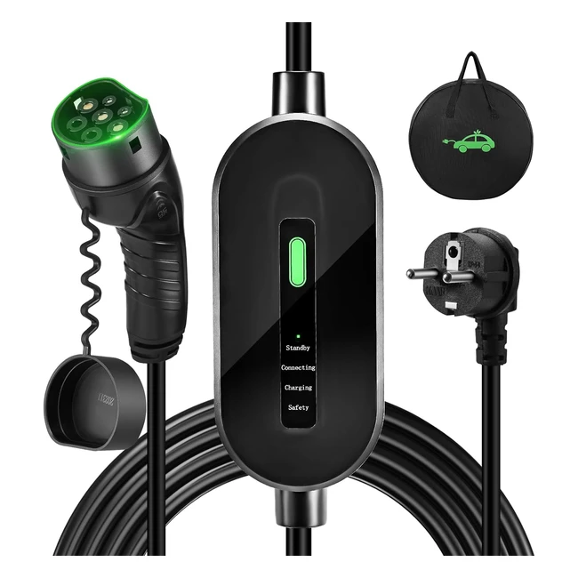 Chargeur Voiture Electrique EVJUICION 10m 16A Type 2 - Rapide et Etanche