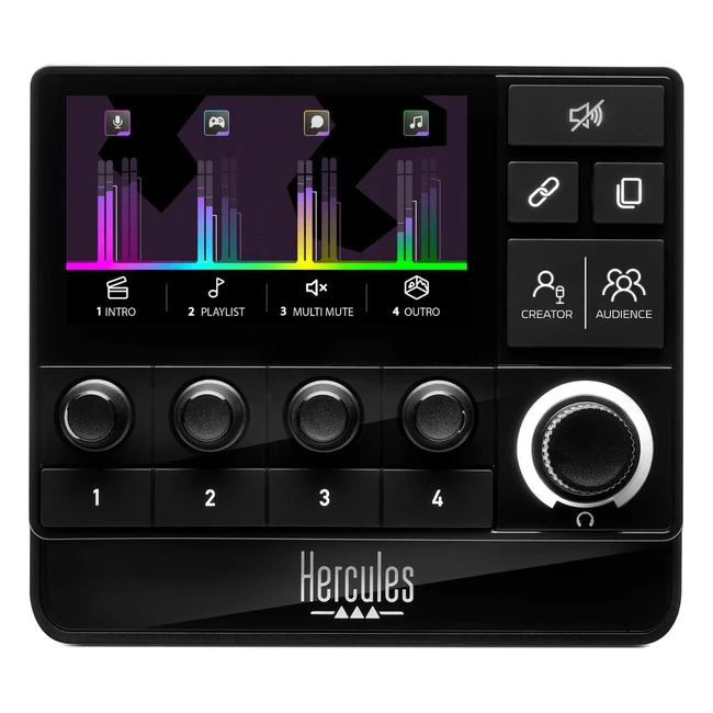 Controlador de audio profesional Hercules Stream 200 XLR - Control en tiempo rea