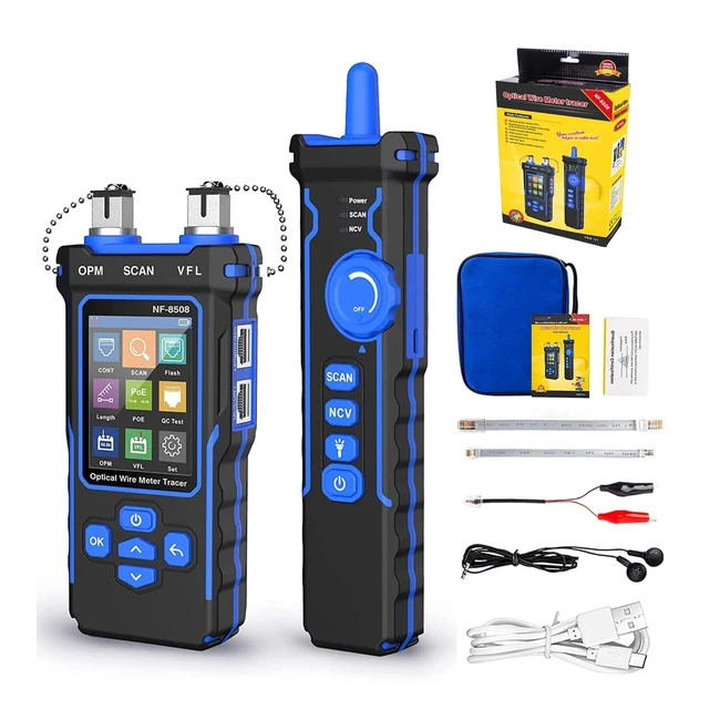 Tester cavi rete multifunzione noyafa con poe cat5 cat6 misuratore potenza ottico