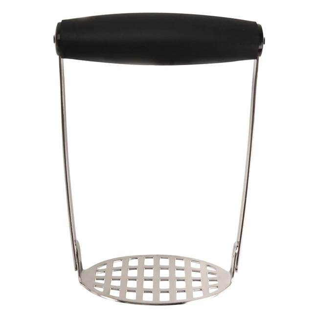 OXO Good Grips Smooth Potato Masher - Transparent/Black - Fine Grid Pattern - Stainless Steel