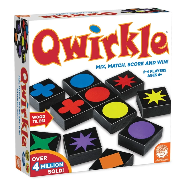 Mindware Qwirkle UK Edition Board Game - Ages 5+ - 2-4 Players - 45 Minutes - New