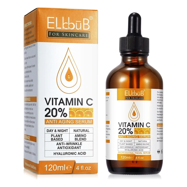 elbbub Premium 20 Vitamin C Serum for Face with Hyaluronic Acid Retinol Amino A