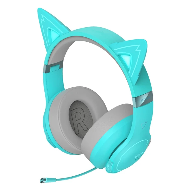 Cuffie da gioco Edifier Hecate G5BT Cat Over Ear con Microfono Hires Bluetooth RGB Turchese