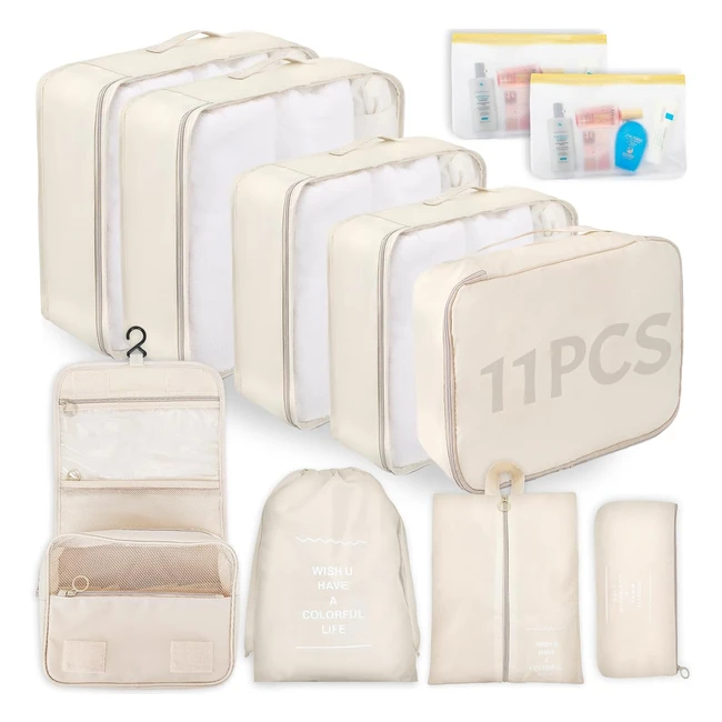 Organisateur de Valise 11 Pices Wecute - Packing Cubes pour Vtements Chauss