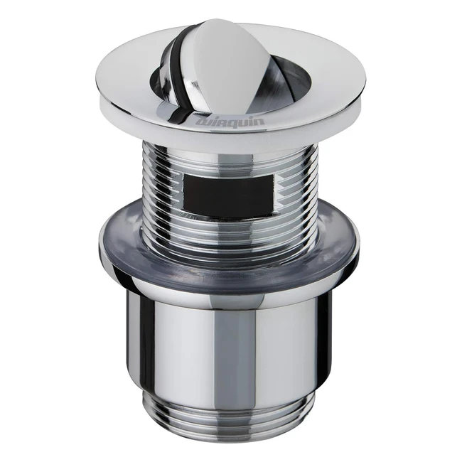 Wirquin 30723427 - Bonde de lavabo design avec clapet rotatif et corps chromé