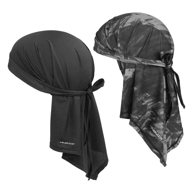 Bandana transpirable Hasagei - Secado rápido - Durag elástico - Hombre deportivo