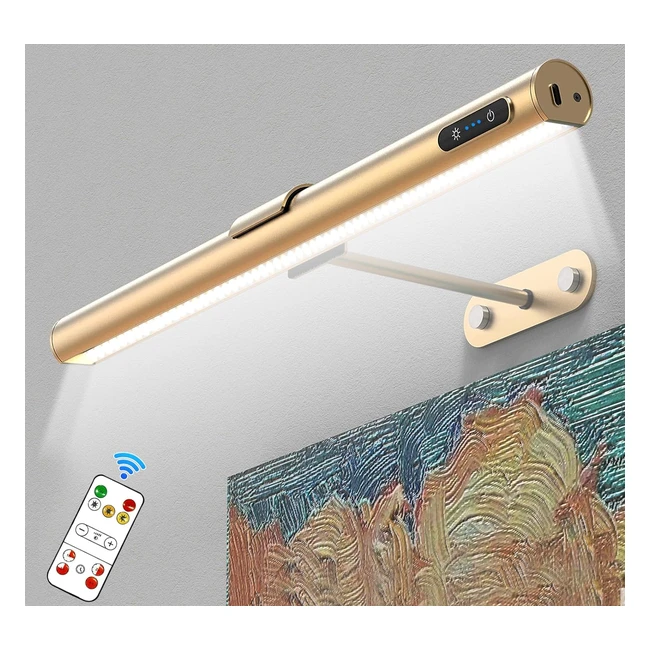 Govssing Luz Inalmbrica para Cuadros 4000mAh Recargable 40cm con Mando a Dista