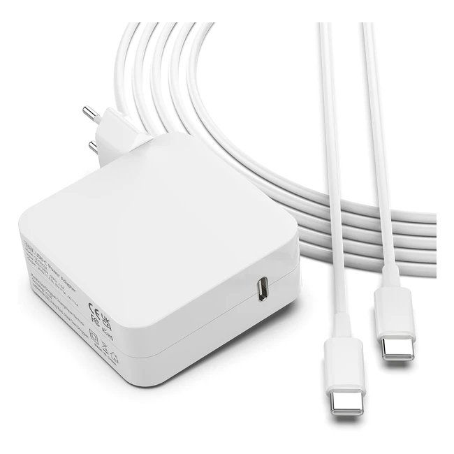 Cargador 96W MacBook Pro USB C Adaptador Corriente 2016-2022 Cable 2m