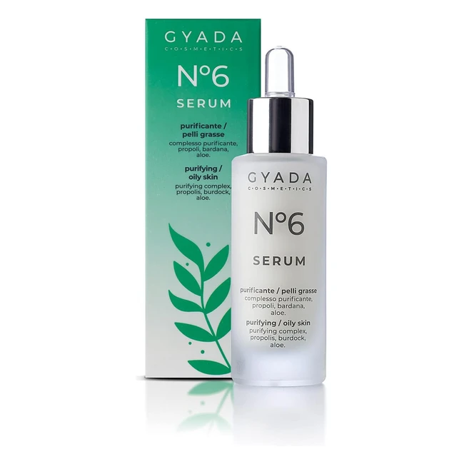 Siero Viso N6 Purificante Gyada Cosmetics - Azione Antimicrobica - Pelli Grasse 