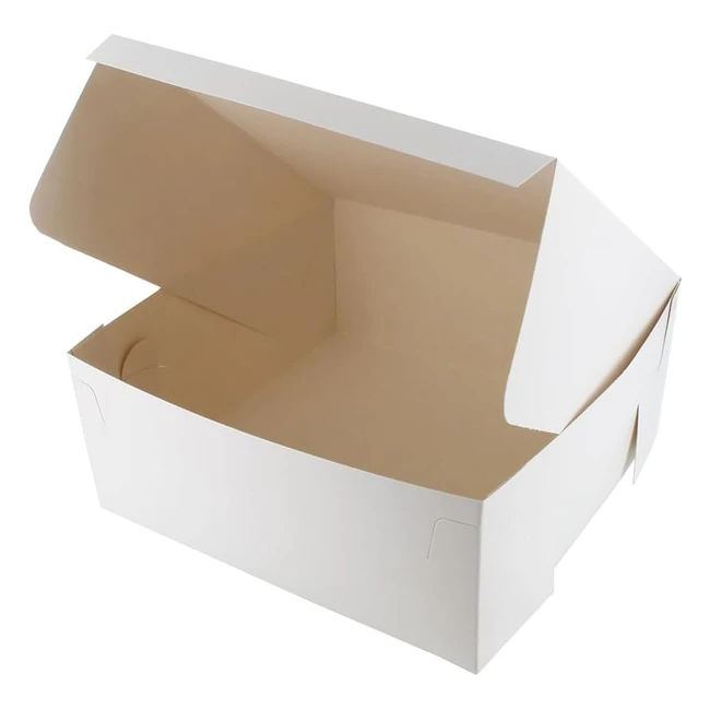 Culpitt Bakery Box 7x7 White Folding Box - 10 Pack - Food Safe Container