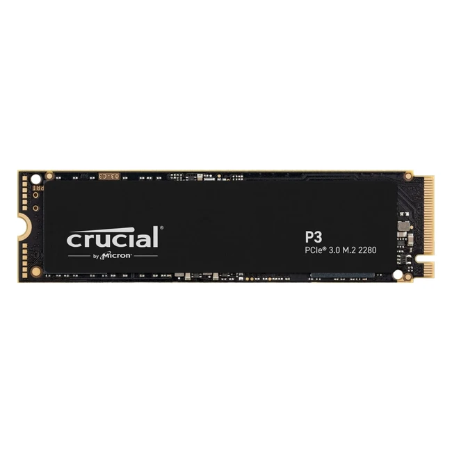 SSD Interne Crucial P3 4To M2 PCIe Gen3 NVMe jusqu 3500Mos CT4000P3SSD801