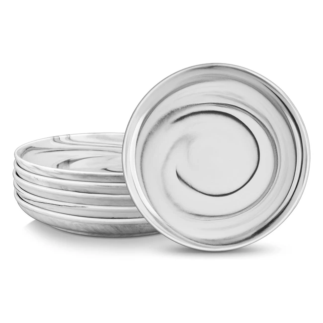 Assiettes dessert marbre porcelaine lot 6 rondes 215cm Malacasa