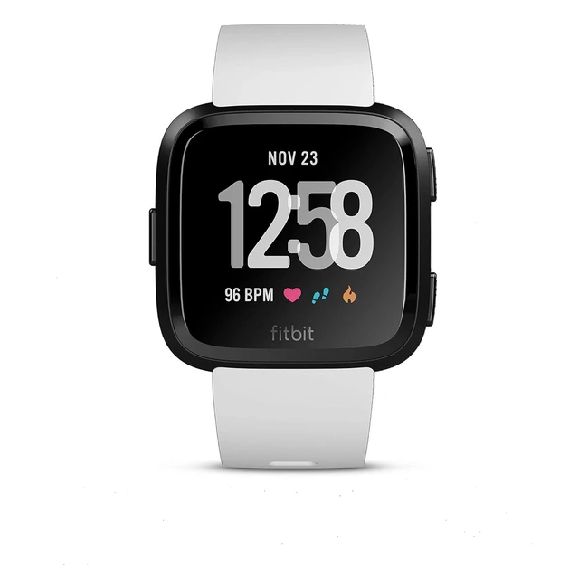 Fitbit Versa Smartwatch - Health  Fitness Tracker - HR Music Swim - BlackWhite