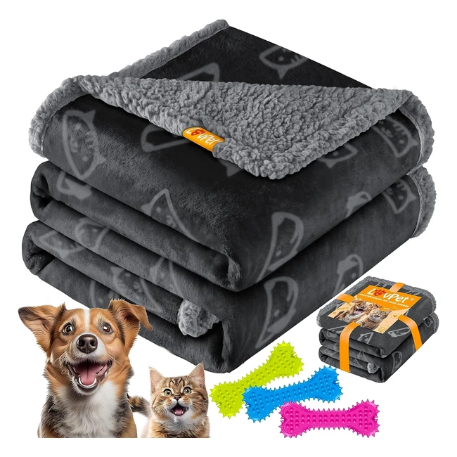 Lovpet wasserdichte Hundedecke Fleece Haustierdecke Katzenbett 3 x Kauknochen f