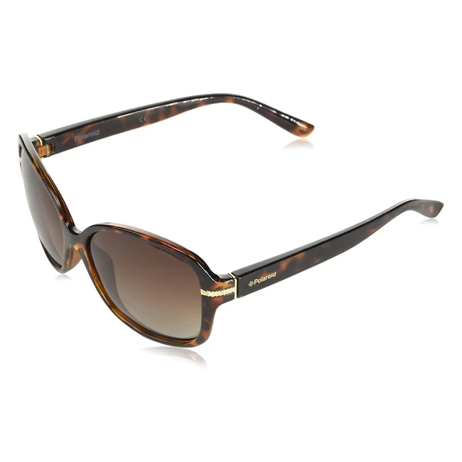 Polaroid Lunettes de Soleil Femme P8419 Marron Degrade Polarise Calibre 58