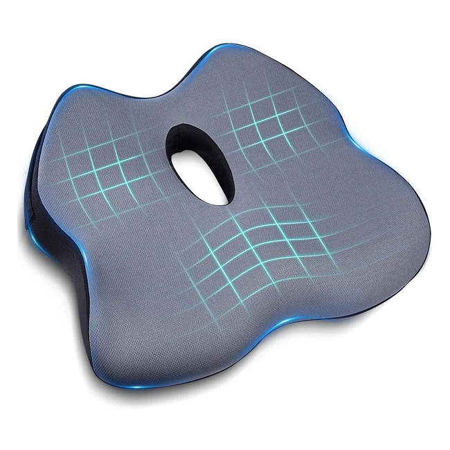 Cuscino Ergonomico Sedia Memory Foam Balitta - Sollievo Lombalgia e Sciatica