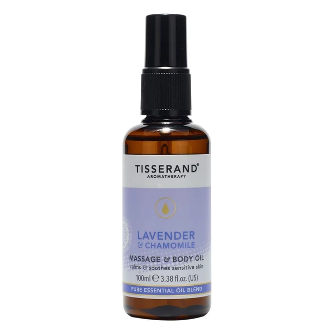 Tisserand Aromatherapy Lavender  Chamomile Massage Oil - Calming Blend