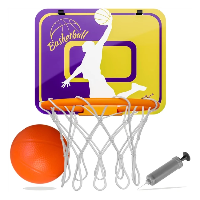 Mini Canestro Basket Littneo 30x24 cm - Tabellone e Palla Interni Bambini