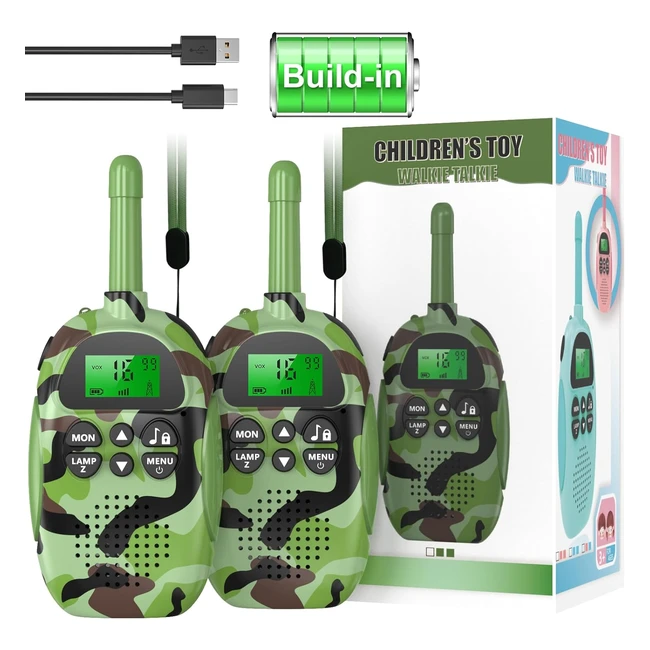 Walkie Talkie Ricaricabili Uleway 3km Lungo Raggio Vox Torcia LCD - Giocattoli B