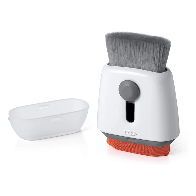 OXO 12246100 Good Grips Laptop Cleaner - Dual-Sided Tool with Microfiber Pad & Soft Brush