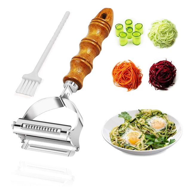 Pelapatate professionale 3 in 1 - Lama Acciaio Inox - Taglia Verdure Julienne - Pelapomodori