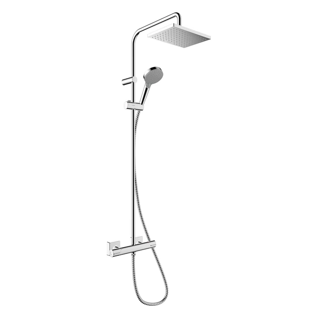 Colonne de douche hansgrohe vernis shape 230 avec mitigeur thermostatique et pom