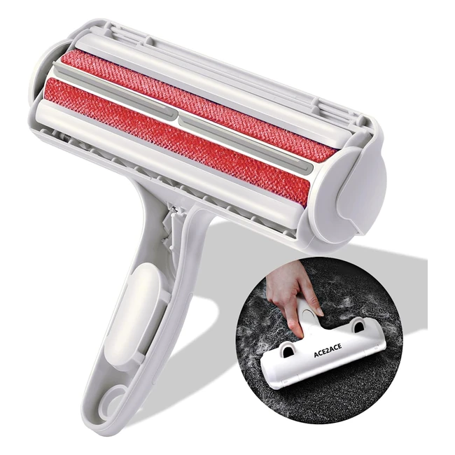 Ace2Ace Quitapelos y Rodillos para Mascotas - Cepillo de Limpieza Removedor de Pelaje para Gatos y Perros Lavable y Reutilizable