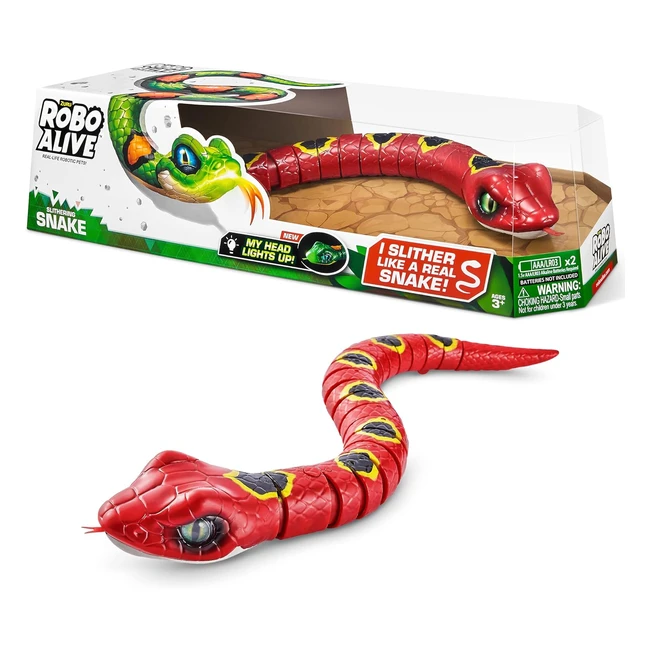 Robo Alive Zuru Serpent Srie 3 Rouge 7150A - Serpent qui Serpente Rapidement