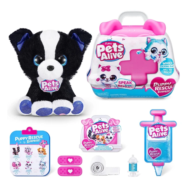 Pets Alive Pet Shop Surprise Series 3 Puppy Rescue Zuru Border Collie Jouet Inte