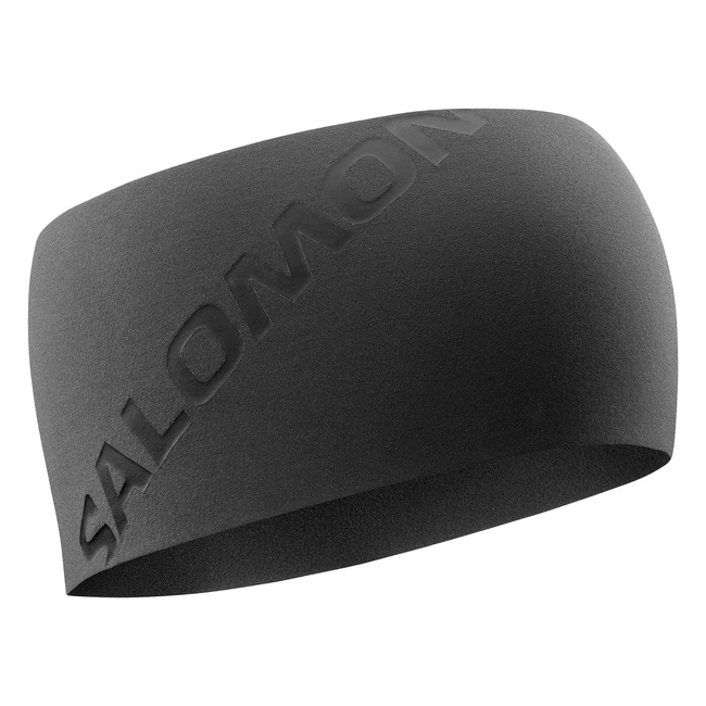 Salomon Winter Training Unisex Headband - Warmth Fit Full Featured Deep Black Sh