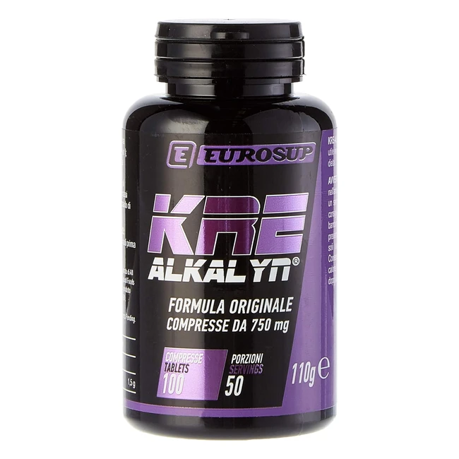 Integratore Alimentare Eurosup Kre Alkalyn 100 CPR - Creatina PH Corretto 750mg