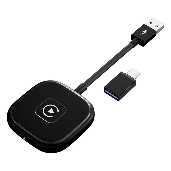 Adaptador Inalámbrico Carplay para iPhone 2023 - AMLLXEN - Con Cable a Wireless - Coches 2015 - iPhone 6 - 5 GHz WiFi