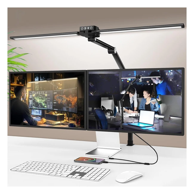 Lampada da scrivania LED LGMCF con controllo gestuale e porta di ricarica USB Tipo C 24W - Dimmerabile