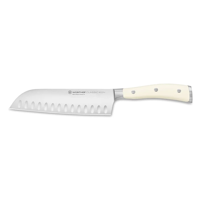 Couteau Santoku Wüsthof Classic Ikon Crème 17cm - Polyvalent et Tranchant